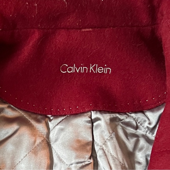 Calvin Klein Wool Toggle Peacoat with Hood - Picture 3 of 3